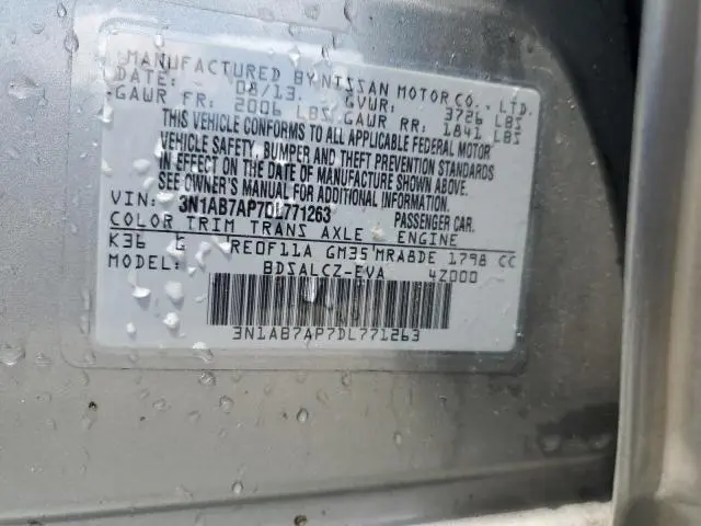2013 NISSAN SENTRA S  