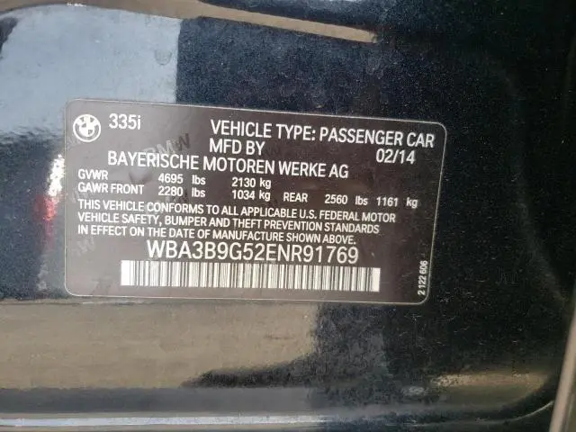 2014 BMW 335 XI  