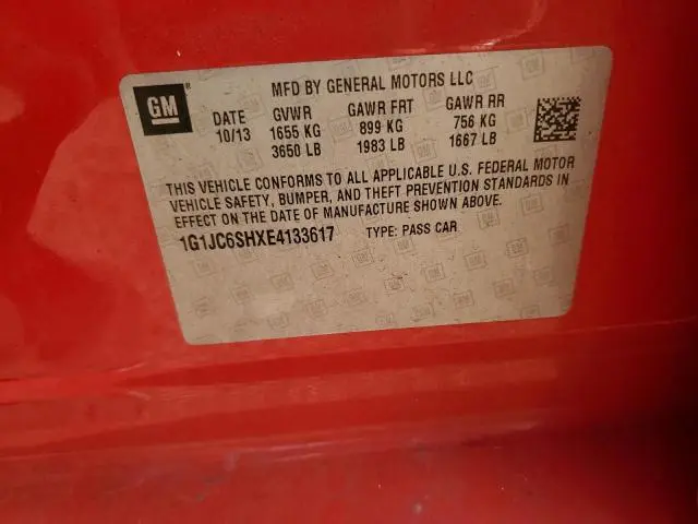 2014 CHEVROLET SONIC LT  