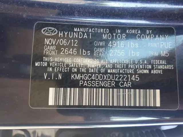 2013 HYUNDAI GENESIS 3.8L  