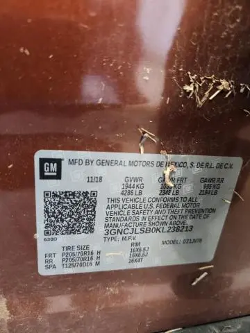 2019 CHEVROLET TRAX 1LT  