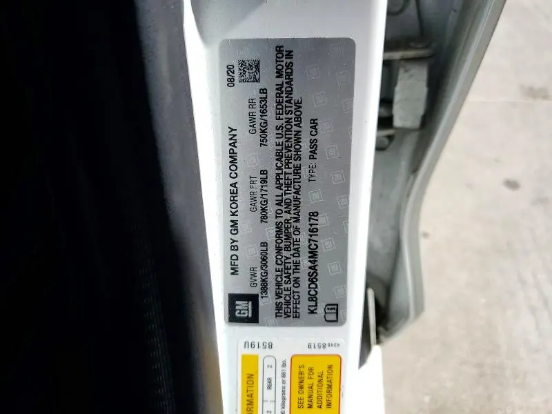 2021 CHEVROLET SPARK 1LT  