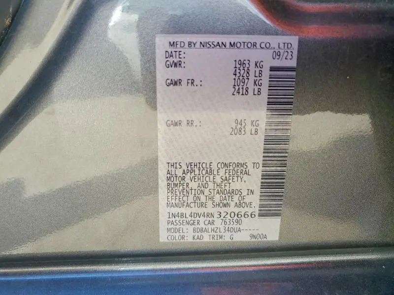 2024 NISSAN ALTIMA SV  