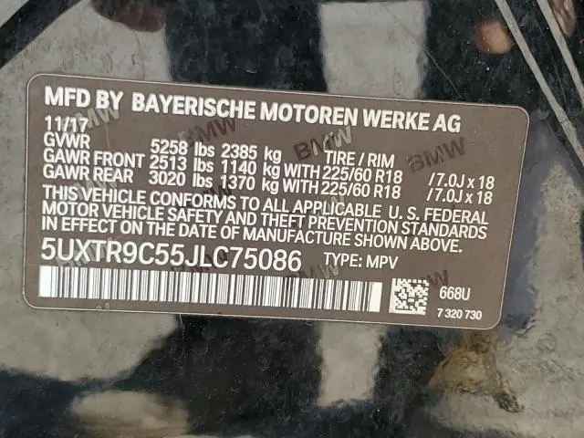 2018 BMW X3 XDRIVE30I  