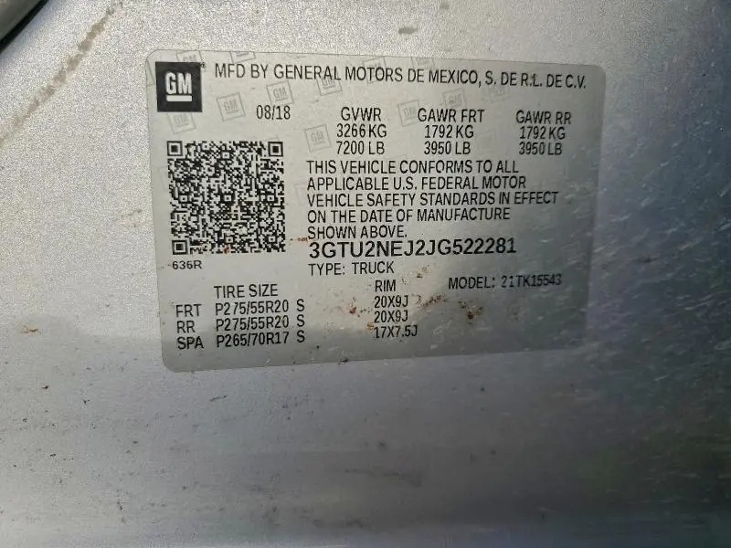 2018 GMC SIERRA K1500 SLT  