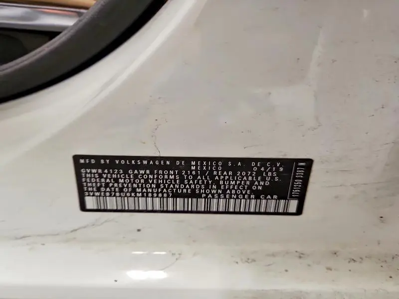 2019 VOLKSWAGEN JETTA SEL  