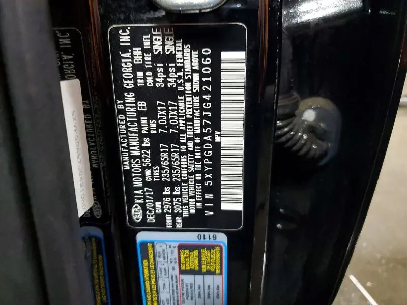 2018 KIA SORENTO LX V6  