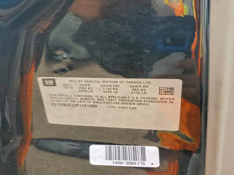 2015 CHEVROLET IMPALA LIMITED LT  