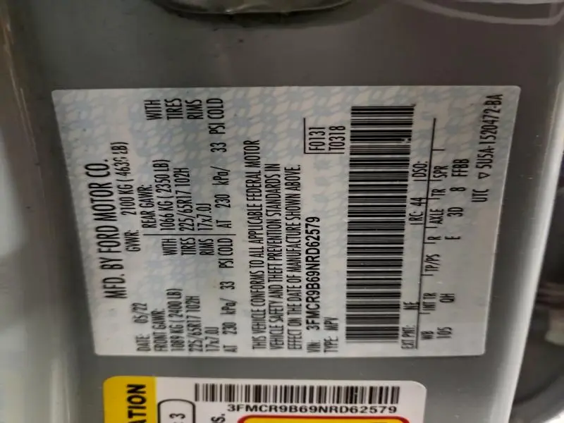 2022 FORD BRONCO SPORT BIG BEND  