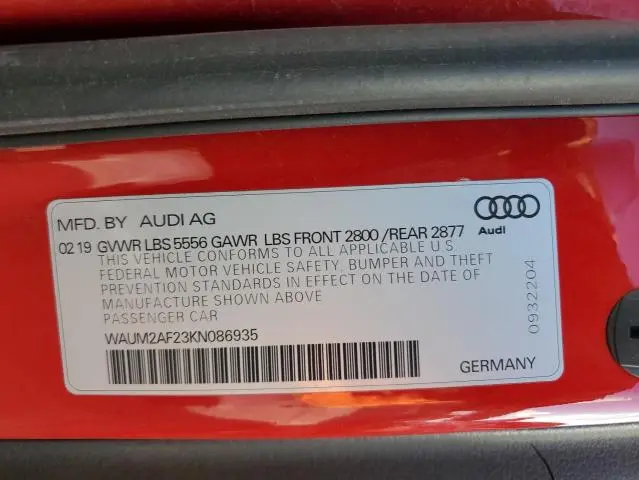 2019 AUDI A6 PRESTIGE  