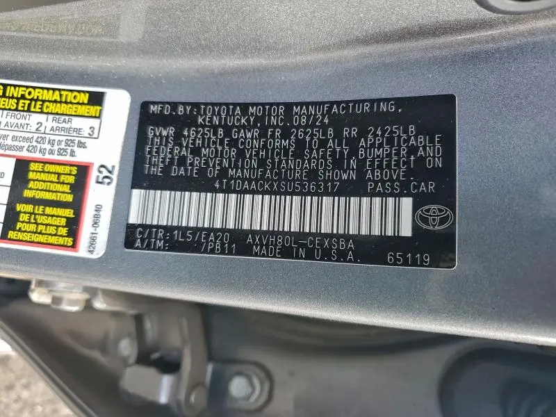 2025 TOYOTA CAMRY XSE  