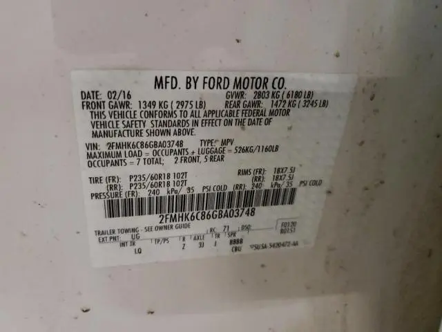 2016 FORD FLEX SEL  