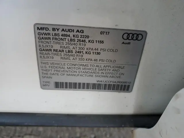 2018 AUDI Q3   