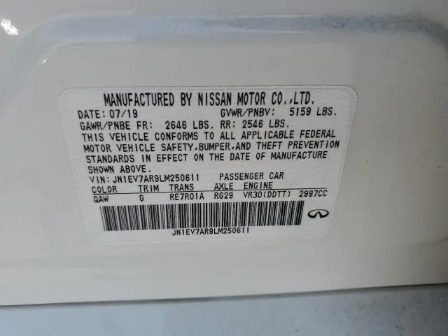 2020 INFINITI Q50 PURE