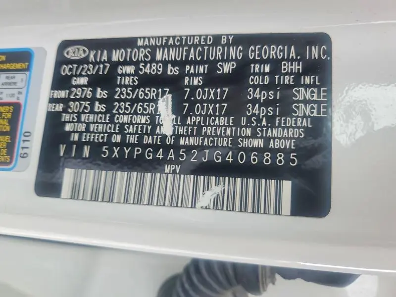 2018 KIA SORENTO LX V6  