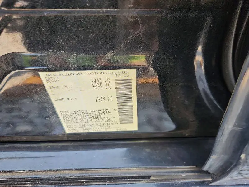 2016 NISSAN ALTIMA 2.5 S  