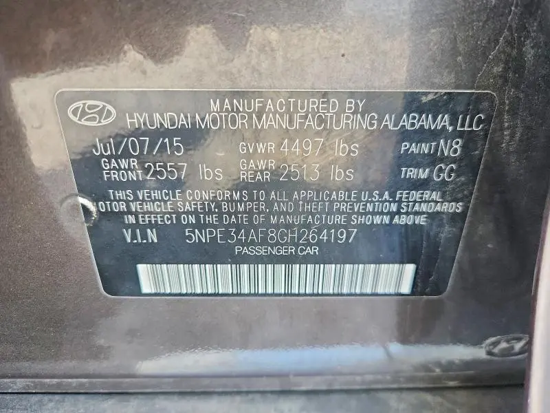 2016 HYUNDAI SONATA SPORT  