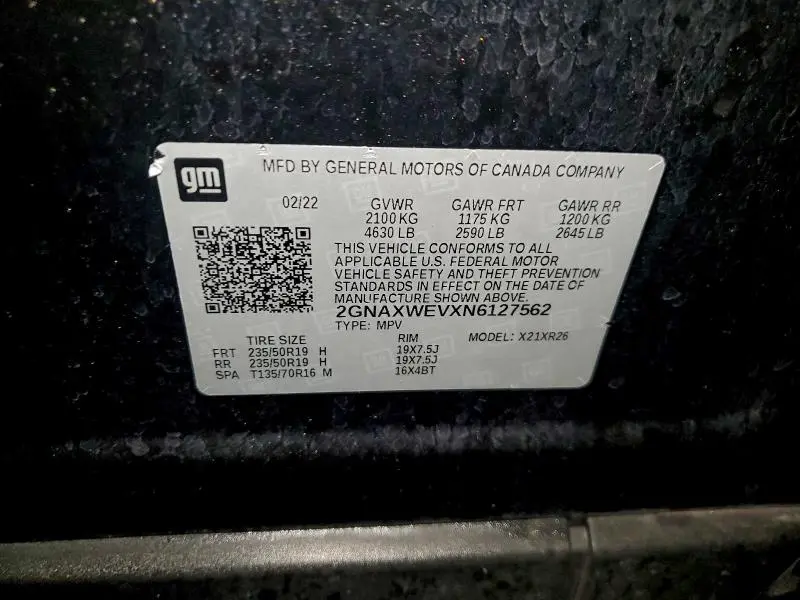 2022 CHEVROLET EQUINOX RS  