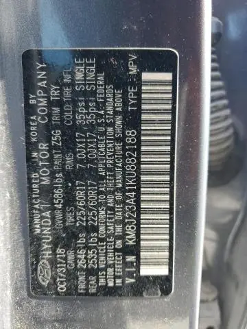 2019 HYUNDAI TUCSON SE  