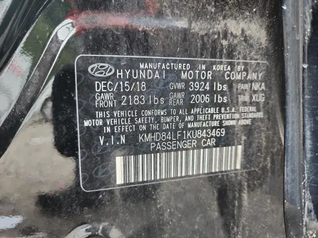 2019 HYUNDAI ELANTRA SEL  