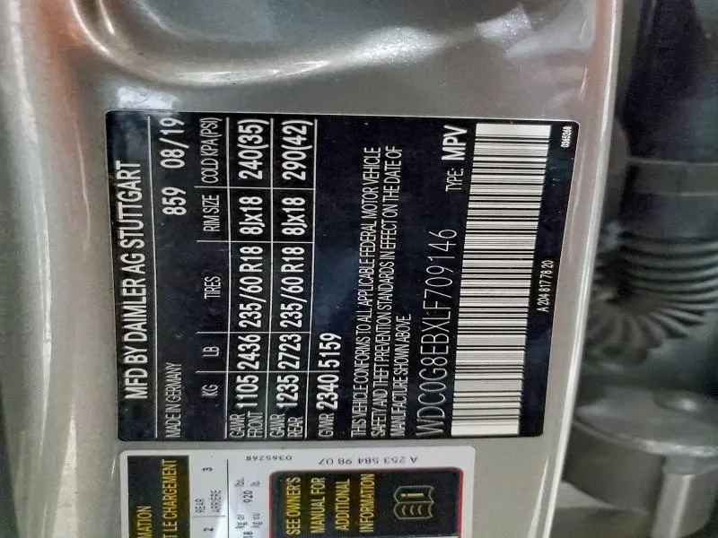 2020 MERCEDES-BENZ GLC 300 4MATIC  