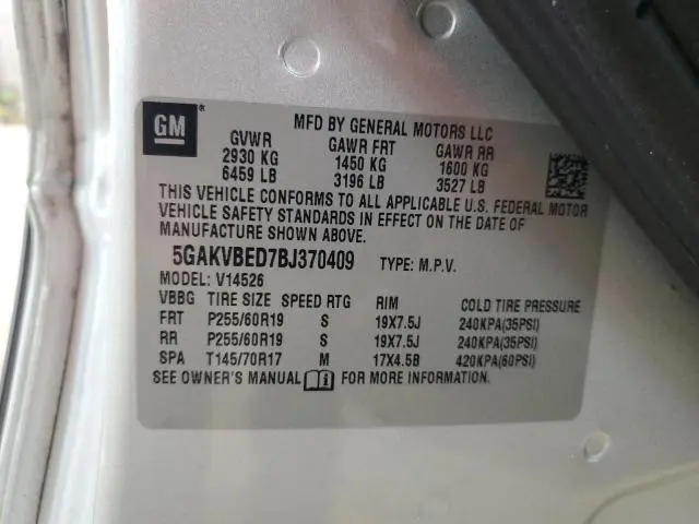 2011 BUICK ENCLAVE CXL  