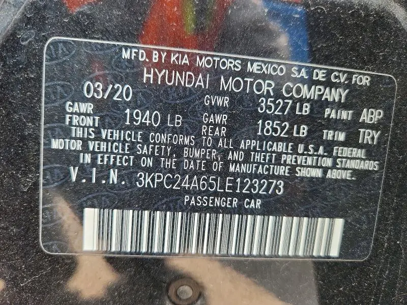 2020 HYUNDAI ACCENT SEL  