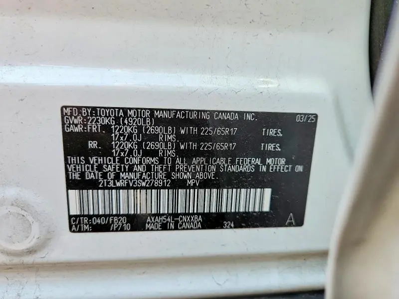2025 TOYOTA RAV4 LE  