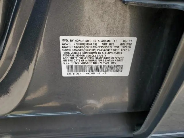 2011 HONDA PILOT EXL  