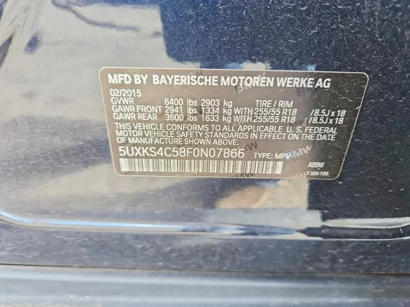 2015 BMW X5 XDRIVE35D  