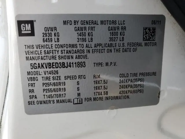 2011 BUICK ENCLAVE CXL  