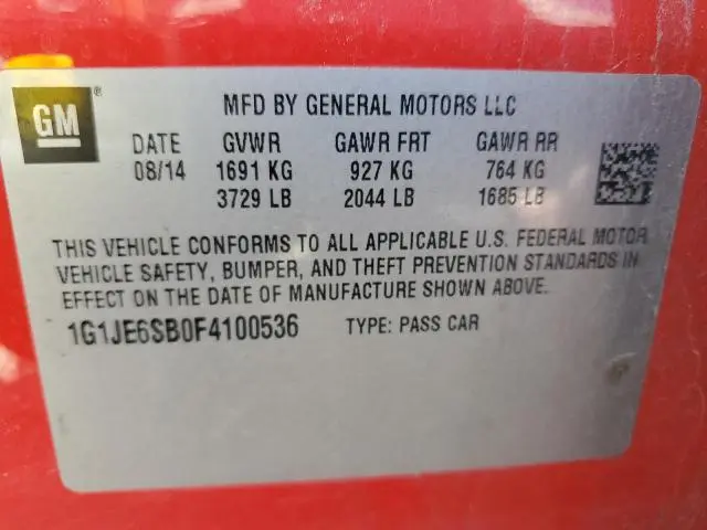 2015 CHEVROLET SONIC LTZ  