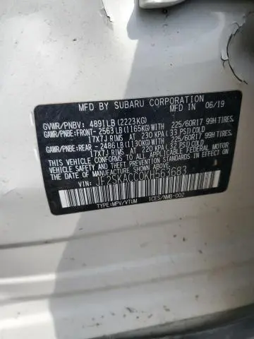 2019 SUBARU FORESTER