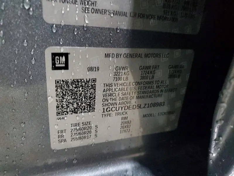 2020 CHEVROLET SILVERADO K1500 LT  