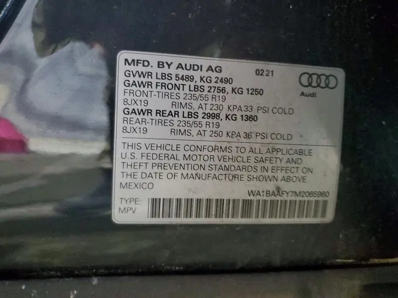 2021 AUDI Q5 PREMIUM PLUS  