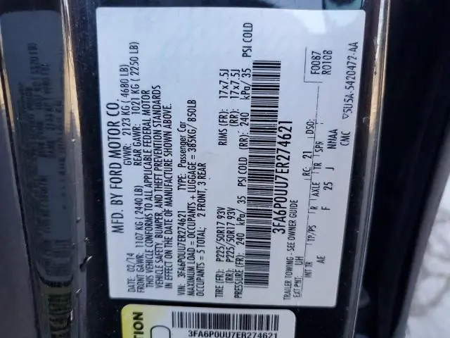 2014 FORD FUSION S HYBRID  