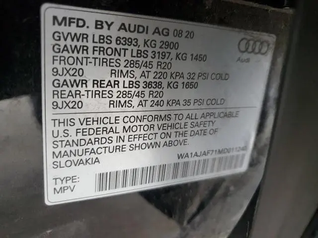 2021 AUDI Q7 PREMIUM  