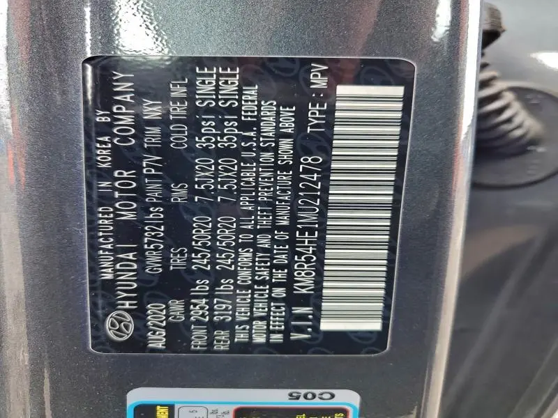 2021 HYUNDAI PALISADE LIMITED  