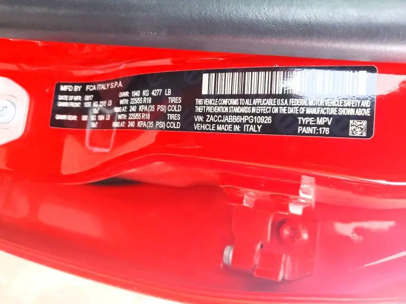 2017 JEEP RENEGADE LATITUDE  