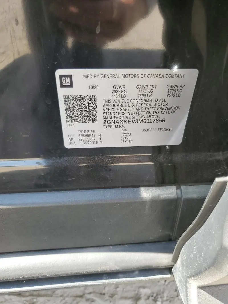 2021 CHEVROLET EQUINOX LT  