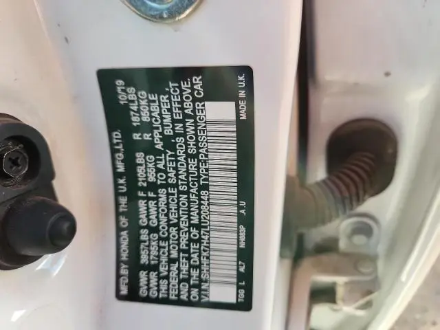 2020 HONDA CIVIC SPORT  