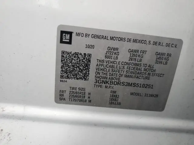 2021 CHEVROLET BLAZER 3LT  