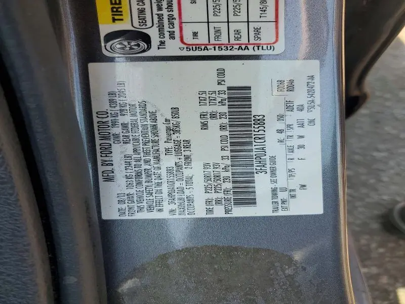 2012 FORD FUSION SEL  