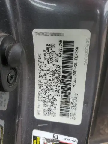 2012 TOYOTA COROLLA BASE