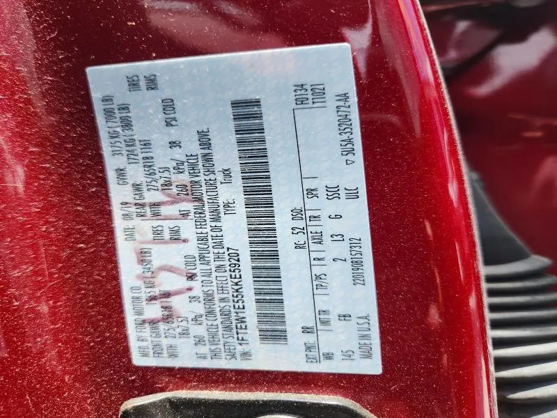 2019 FORD F150 SUPERCREW  