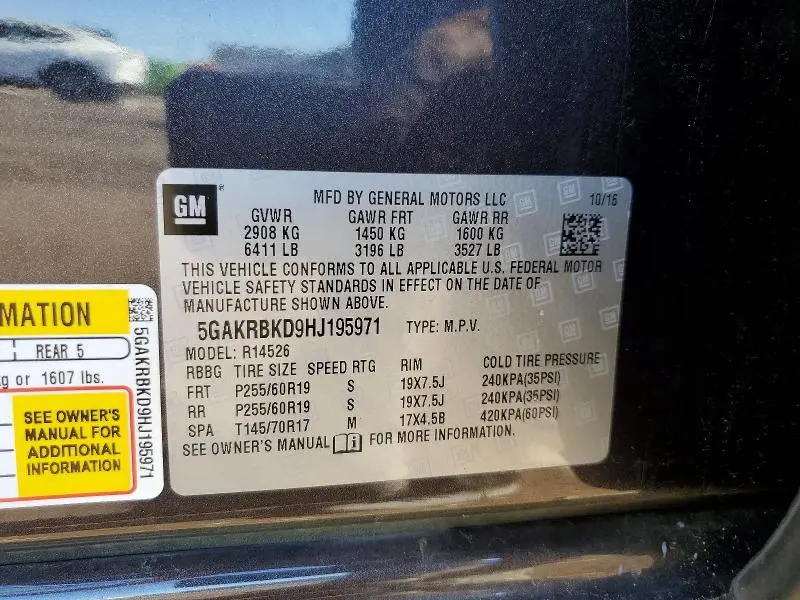 2017 BUICK ENCLAVE   