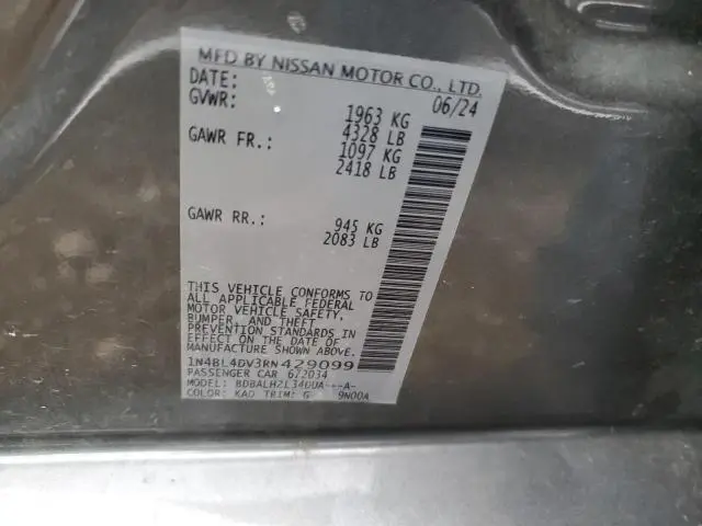 2024 NISSAN ALTIMA SV  
