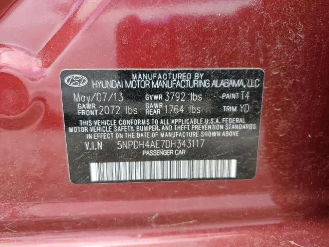 2013 HYUNDAI ELANTRA GLS  