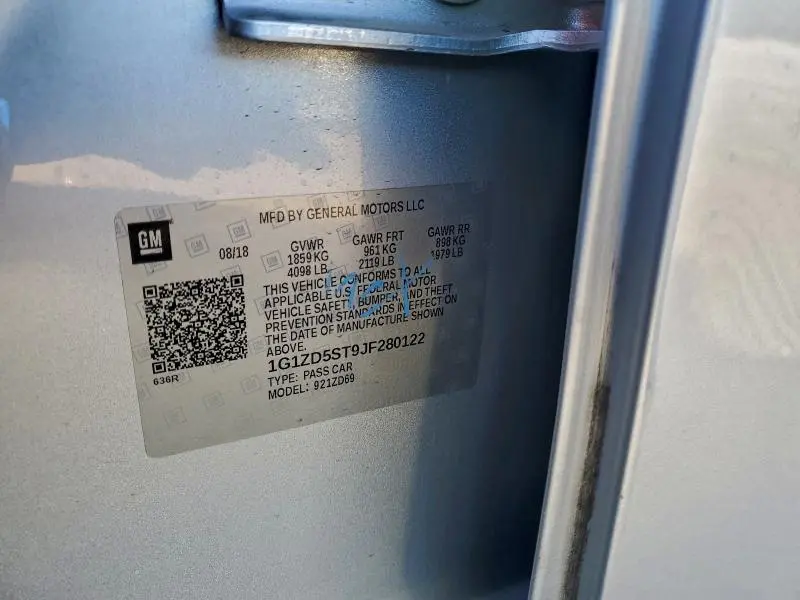 2018 CHEVROLET MALIBU LT  