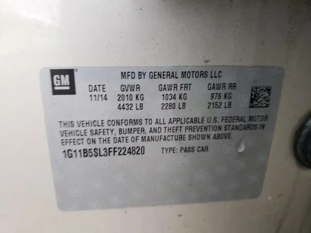 2015 CHEVROLET MALIBU LS  